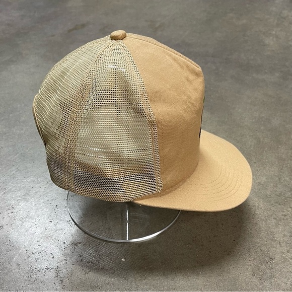 Vintage Asgrow Seed Farming Snapback Mesh Trucker Hat Tan K Brand Made In USA - Picture 3 of 6